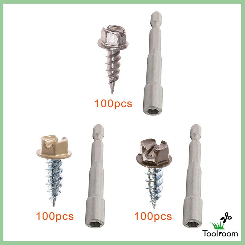 Bộ 100 Ốc Vít Kim Loại Dùng Làm Tấm Gỗ Chuyên Dụng