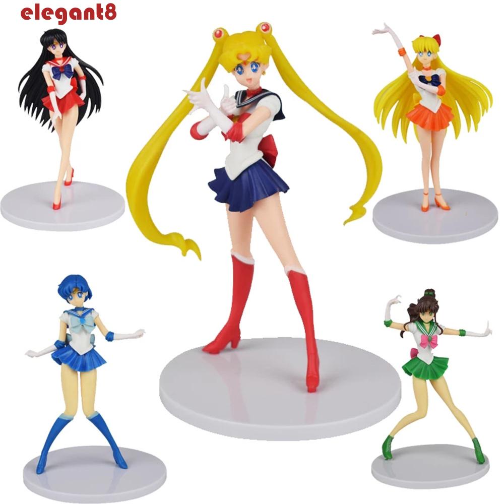 Mô Hình Thủy Thủ Mặt Trăng Bằng PVC Trang Trí Bánh Kem