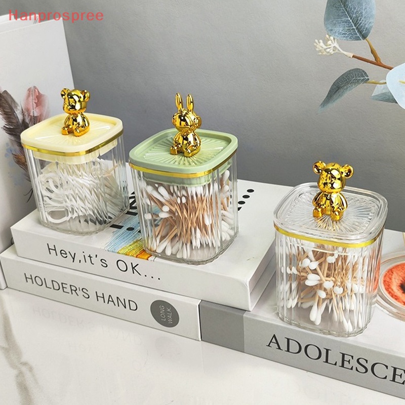 Hộp Đựng Mỹ Phẩm Hanprospree > Bằng Acrylic Trong Suốt Hình Gấu Dễ Thương