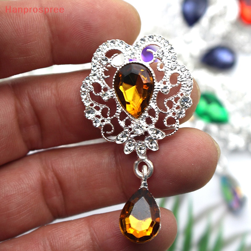 Hanprospree > Mặt Dây Chuyền Hợp Kim Hình Giọt Nước Đính Đá Trang Trí Đầm Màu Sắc Sáng Tạo Phụ Kiện Trang Sức Thủ Công