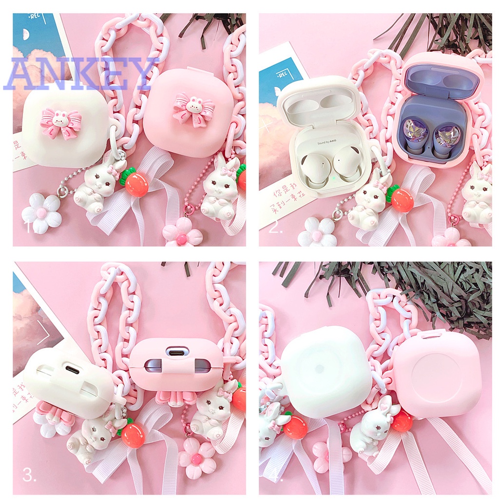 For Samsung Galaxy Buds2 Pro / Buds 2 / Buds Pro / Buds Live Case Protective Cute Cartoon Cover Bluetooth Earphone Shell Accessories TWS Headphone Portable