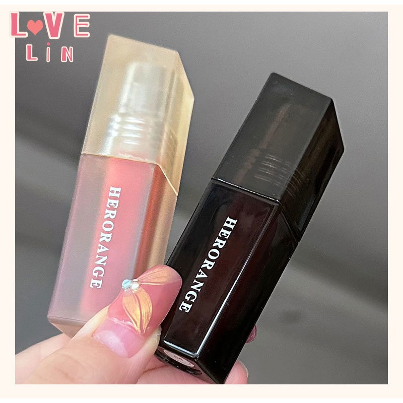 [Lovelin] Son Môi HERORANGE ~ Màu Nhung Lì Pha Lê Sương Mù Trang Điểm Mặt Màu nude Khói