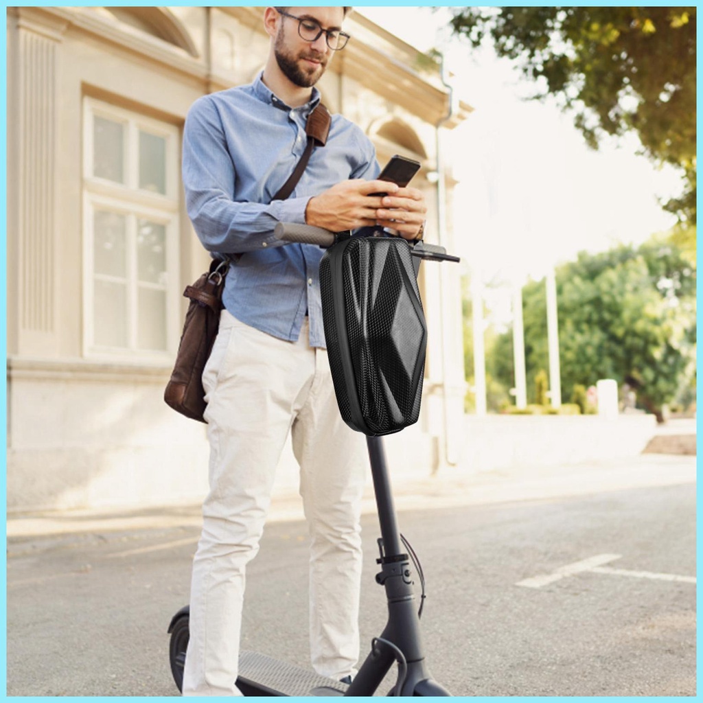 Túi Đựng Đồ Bằng Da PU Cứng Chống Nước Gắn Tay Lái Xe Đạp Leo Núi