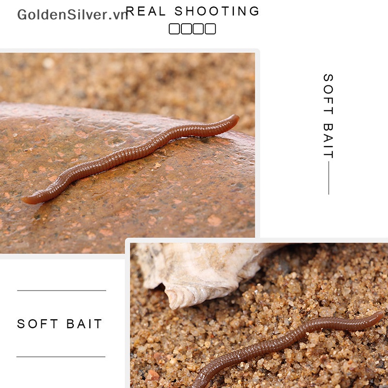 30 Mồi Giun Giả Câu Cá Bằng Silicon Mềm 7.5cm