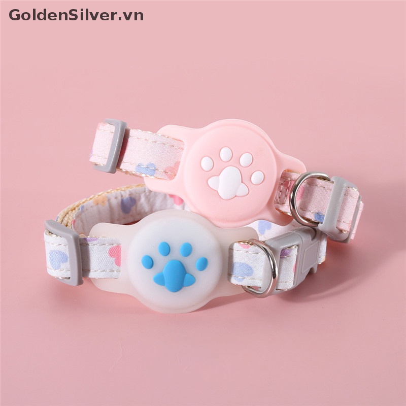 Thẻ Đeo Cổ Bằng Silicon Màu Vàng Bạc Chống Thất Lạc Cho Thú Cưng