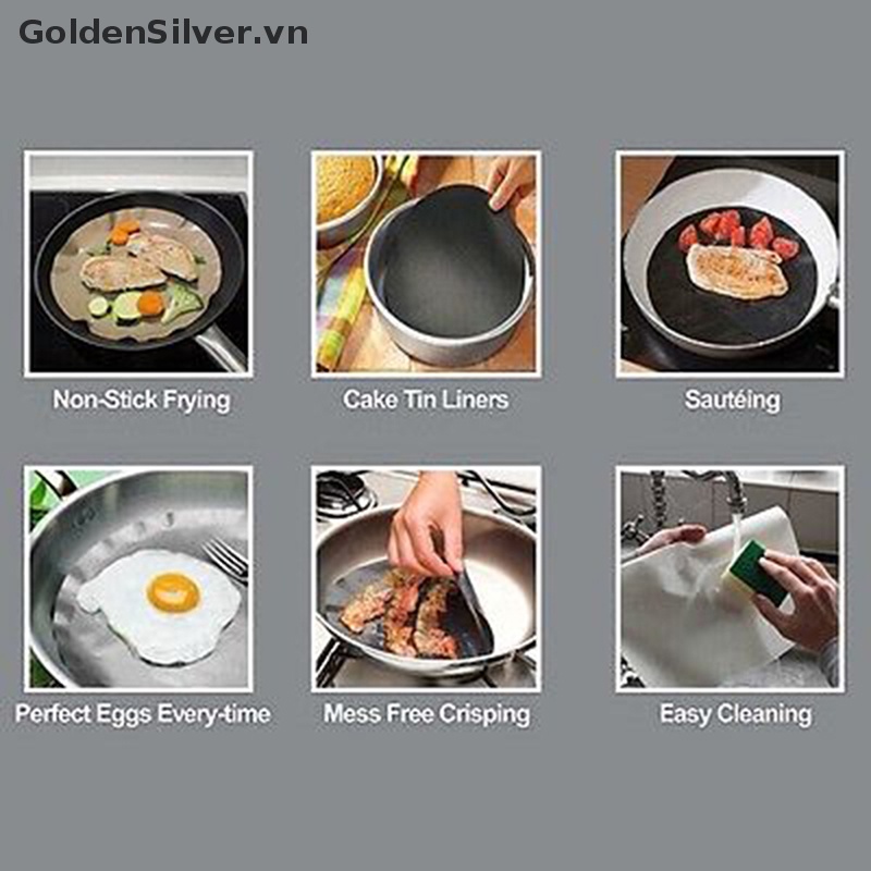 Chảo Chiên Trứng Màu Vàng Bạc Chống Dính Tiện Dụng Cho Nhà Bếp Vn VN VN