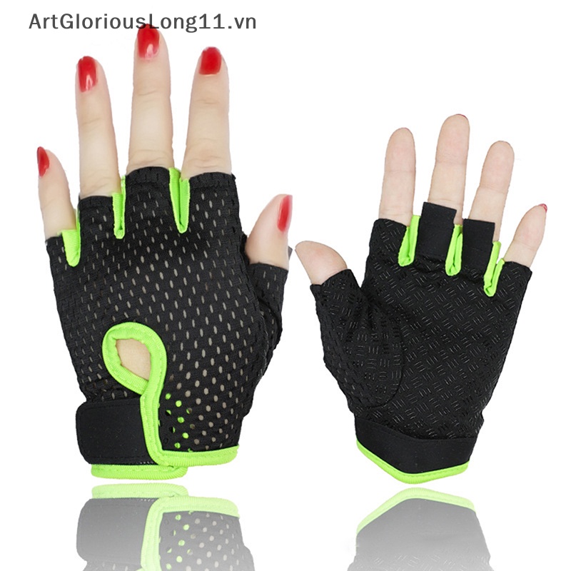 Găng Tay Hở Ngón Chống Trượt Thoáng Khí Cho Nam Nữ