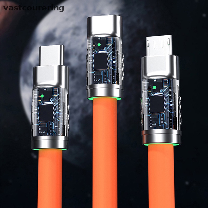 Dây Cáp 3 Trong 1 6A 120W USB Type C Sang Type-C 8-pin Micro USB