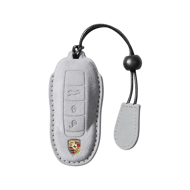 Vỏ Da Lộn Bảo Vệ Chìa Khóa Xe Hơi Porsche Cayenne 718 Macan Paramela Taycan 911 992