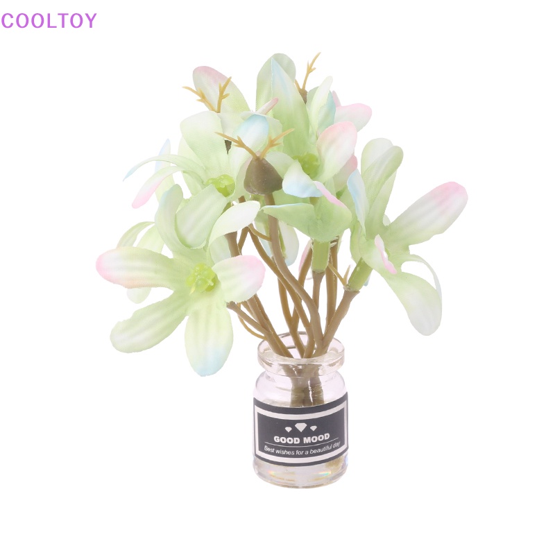 1 Bình Hoa Thủy Tinh Mini Tỉ Lệ 1: 12 Trang Trí Nhà Búp Bê