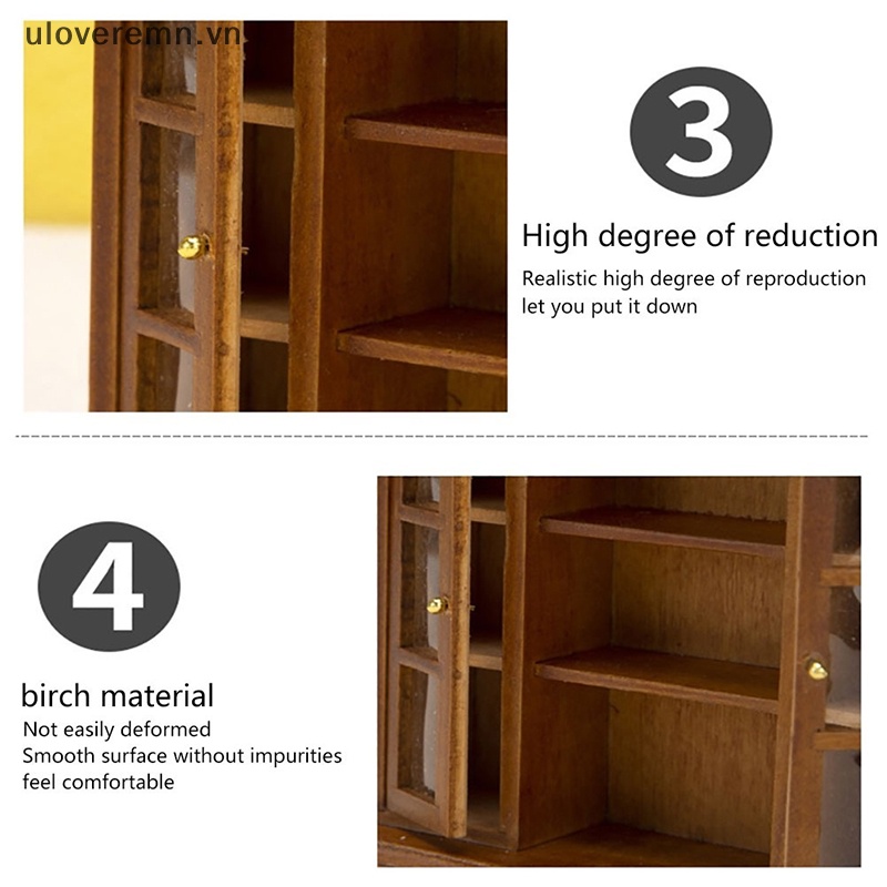 Tủ Trưng Bày Treo Tường Tỉ Lệ 1: 12 Trang Trí Nhà Búp Bê