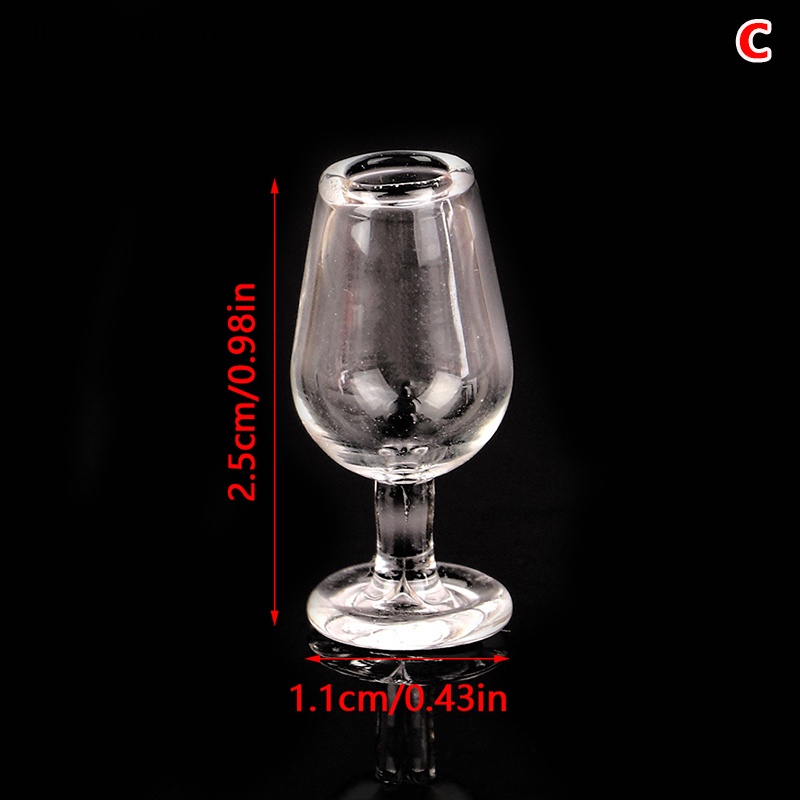 Ly Thủy Tinh Lắc Nước Ép / Sữa / Rượu Sâm Panh Trang Trí Nhà Búp Bê Tỉ Lệ 1: 12