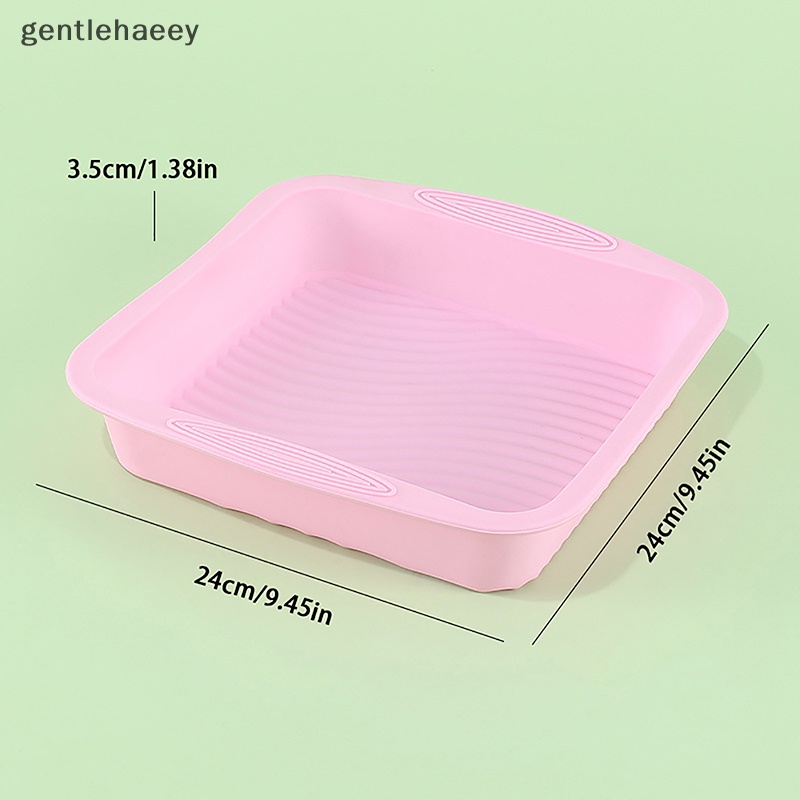 1 Chảo Nướng Bánh Hình Vuông Bằng Silicone Kích Thước 24CM