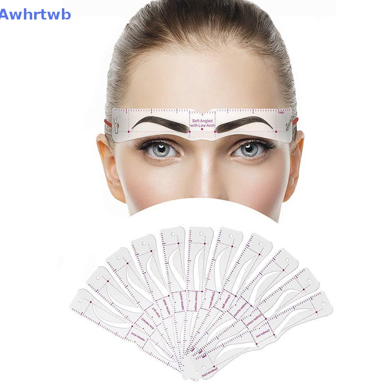 Set 12 Khuôn Hỗ Trợ Vẽ Lông Mày Tái Sử Dụng Tiện Lợi Mới