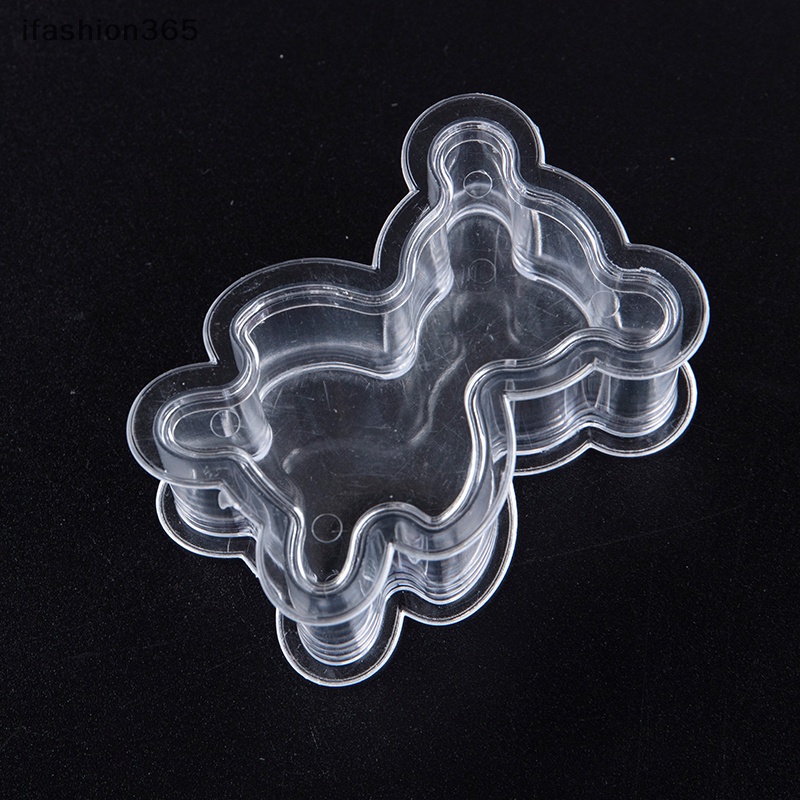 Hộp Đựng Kẹo Bằng Nhựa Trong Suốt Hình Gấu Sáng Tạo DIY ifashion365