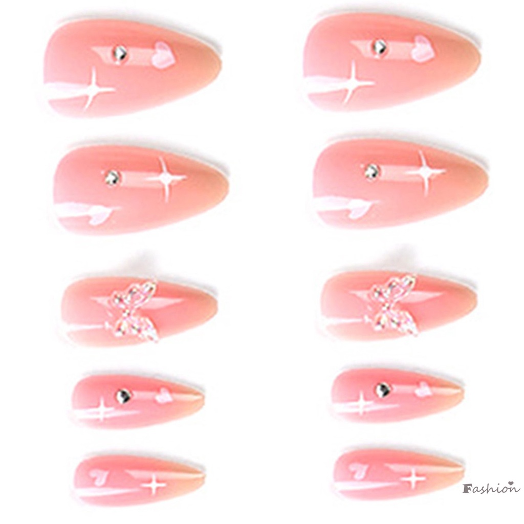 Bộ Móng Tay Giả Hình Bướm 3D Dễ Thương