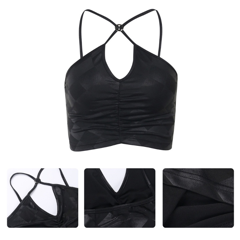 Áo Croptop Sát Nách Màu Trơn Dáng Ôm Hở Lưng Quyến Rũ Cho Nữ