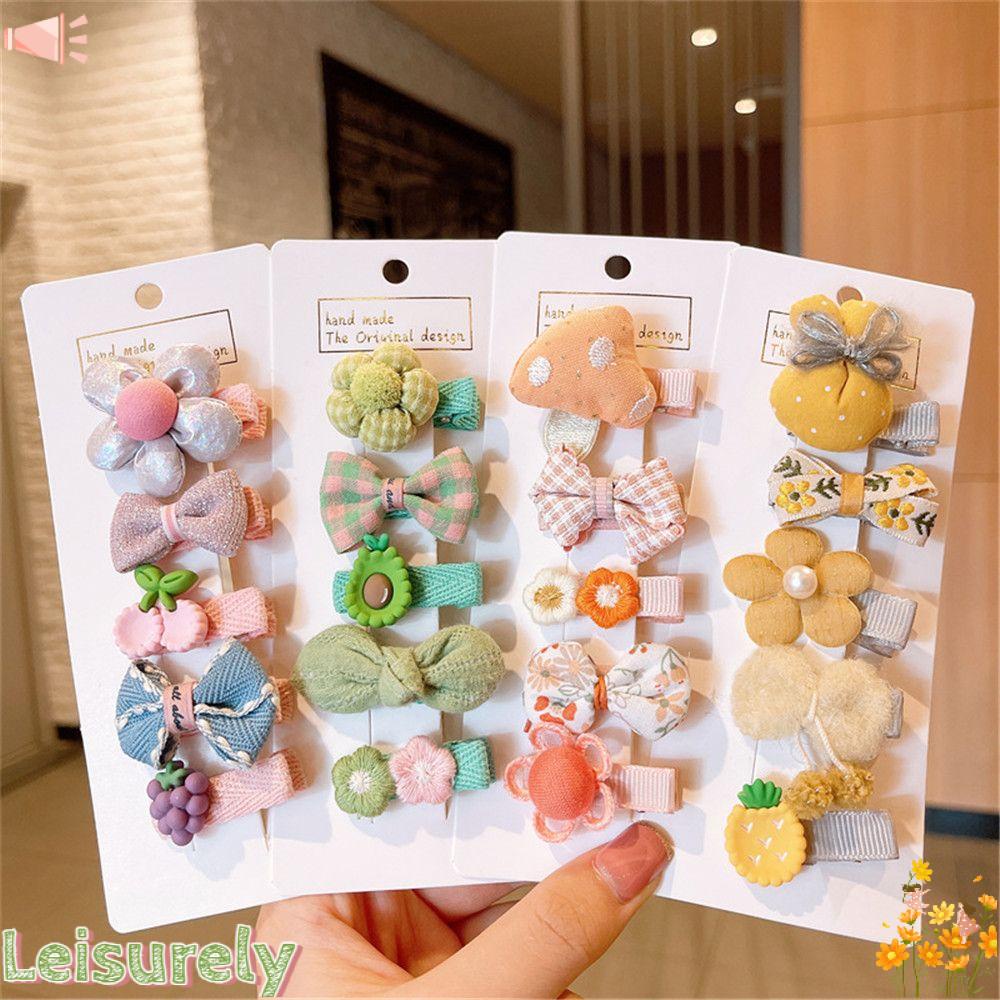 Bộ 5 Kẹp Tóc Hình Hoa Ngọt Ngào Cho Bé Gái