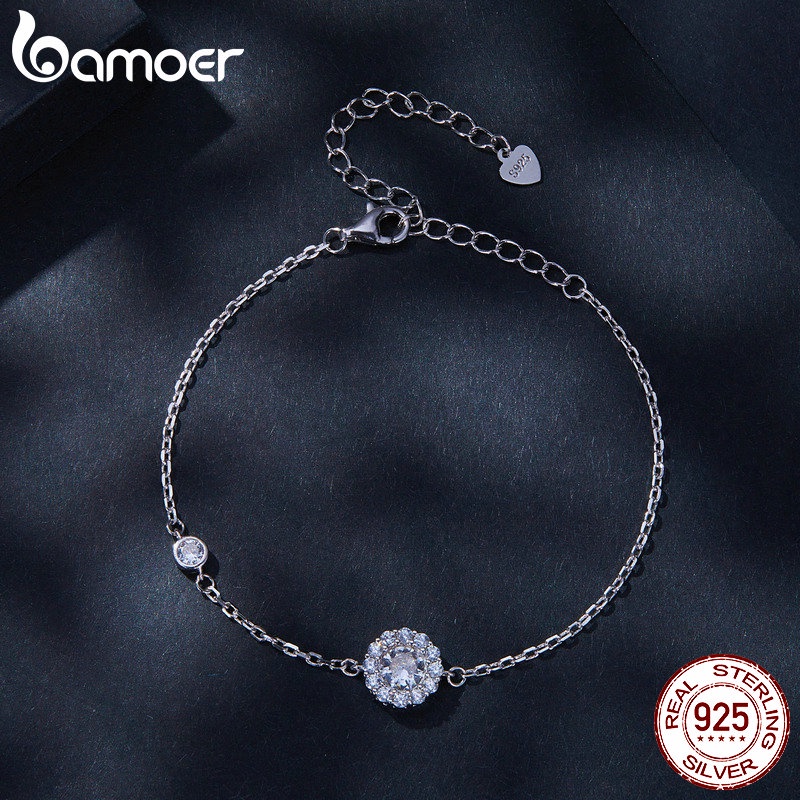 Vòng Tay Bamoer S925 VVS1 Moissanite Dài 0.5 Carat Có Khả Năng Chứng Nhận 100% MSB007