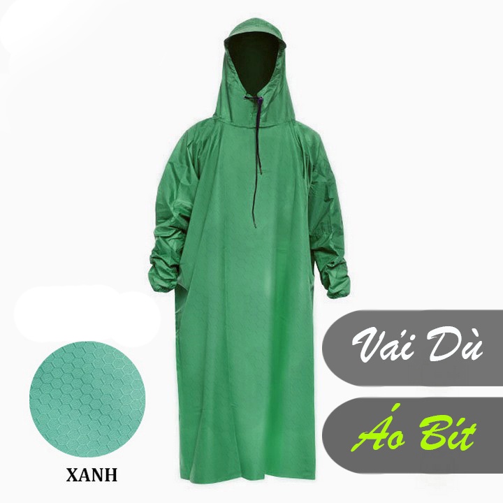 Áo mưa bít người G01 vải dù cao cấp siêu bền có dây rút tiện lợi tay bo chun chống thấm nước cực tốt