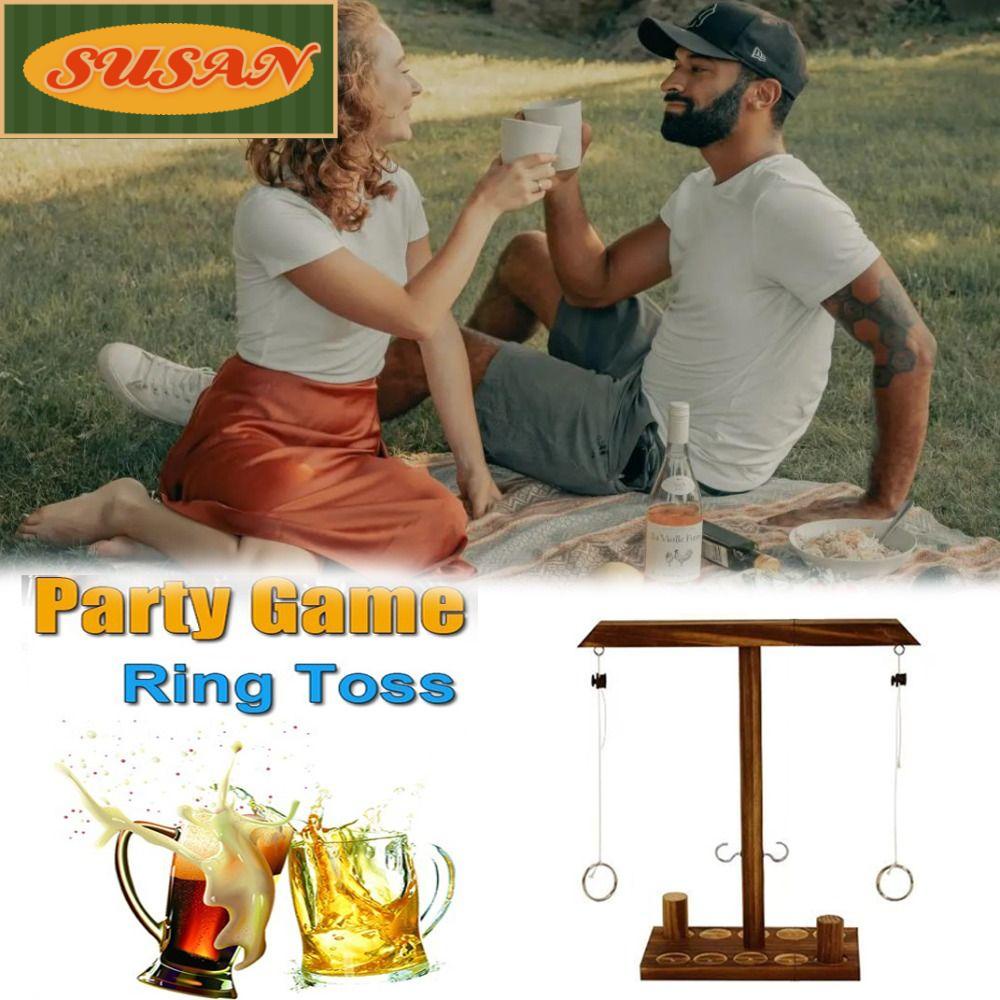 Đồ Chơi Ném Vòng Bằng Gỗ Thủ Công Vui Nhộn Cho Bé