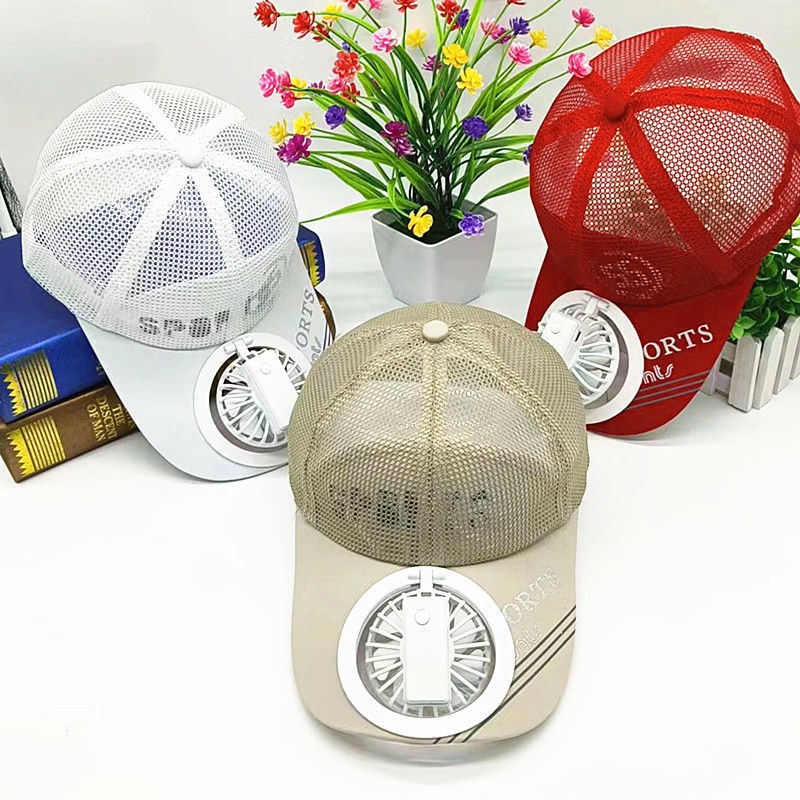 Deukio Mũ Lưỡi Trai Chống Nắng In Chữ Có Quạt Sạc Thời Trang Mùa Hè Cho Nam Và Nữ