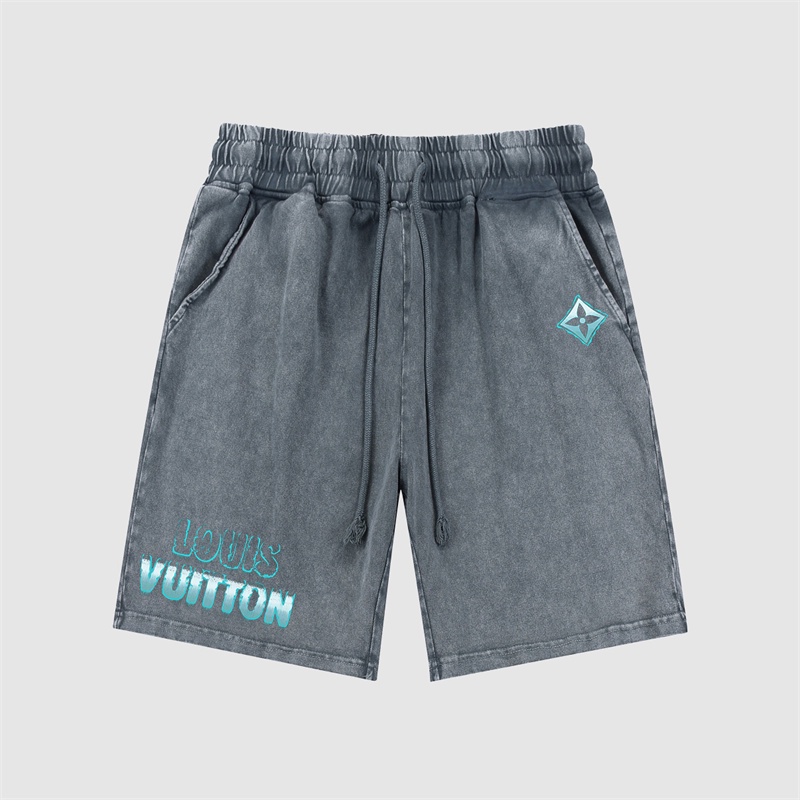 L &amp; V &amp; Quần Short In Họa Tiết Công Nghiệp Nặng Cổ Điển Giặt Nước Thời Trang Thường Ngày