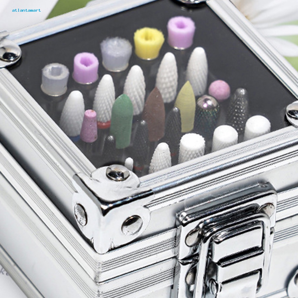 Túi Đựng Đồ Dùng Cao Cấp Tiện Dụng| Giá Đỡ Mũi Khoan Móng Tay 25 Lỗ Trưng Bày Chống Mài Mòn Cho Salon