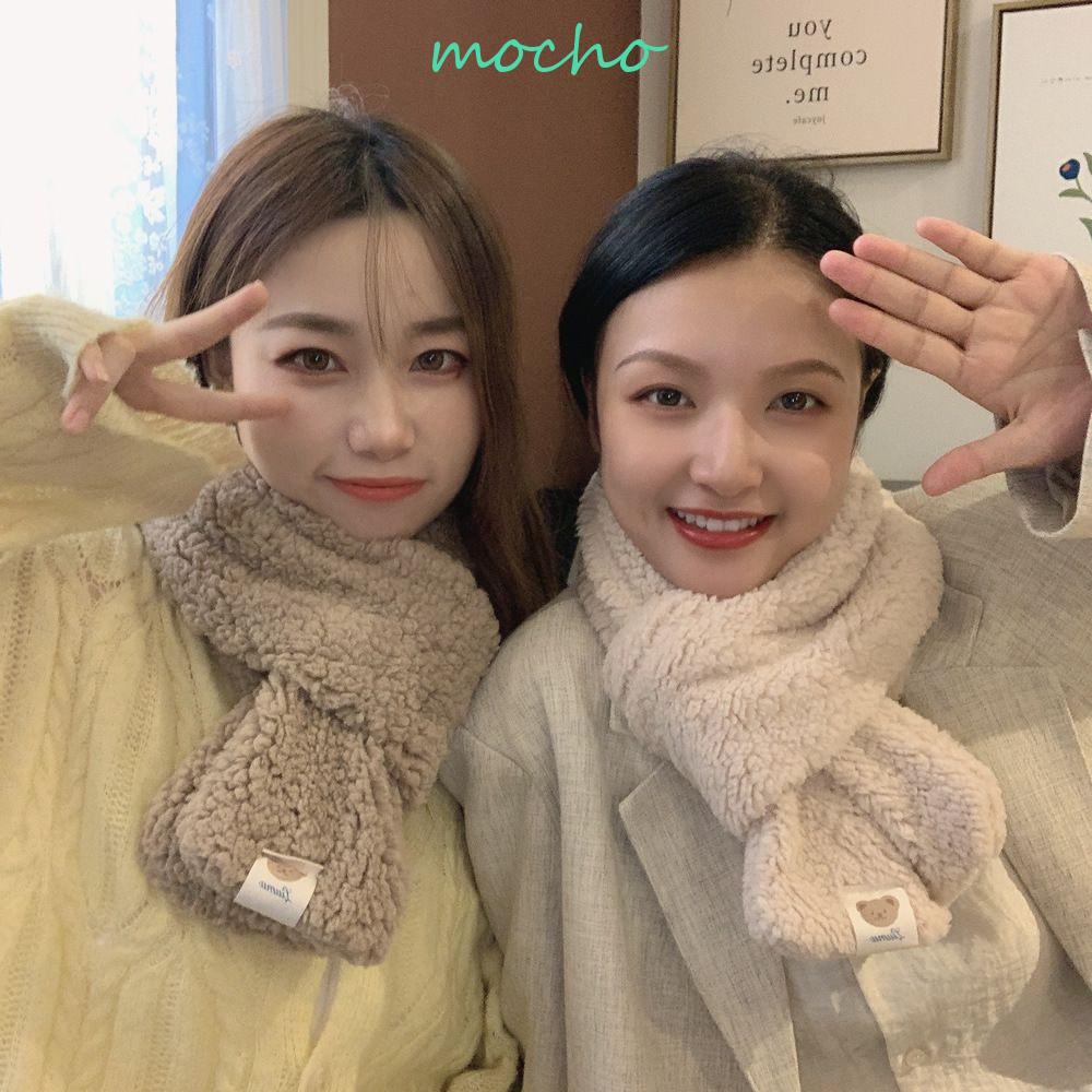 Khăn Choàng Cổ Mùa Đông Dày Dặn Ấm Áp In Họa Tiết Chữ Dễ Thương Cho Nữ