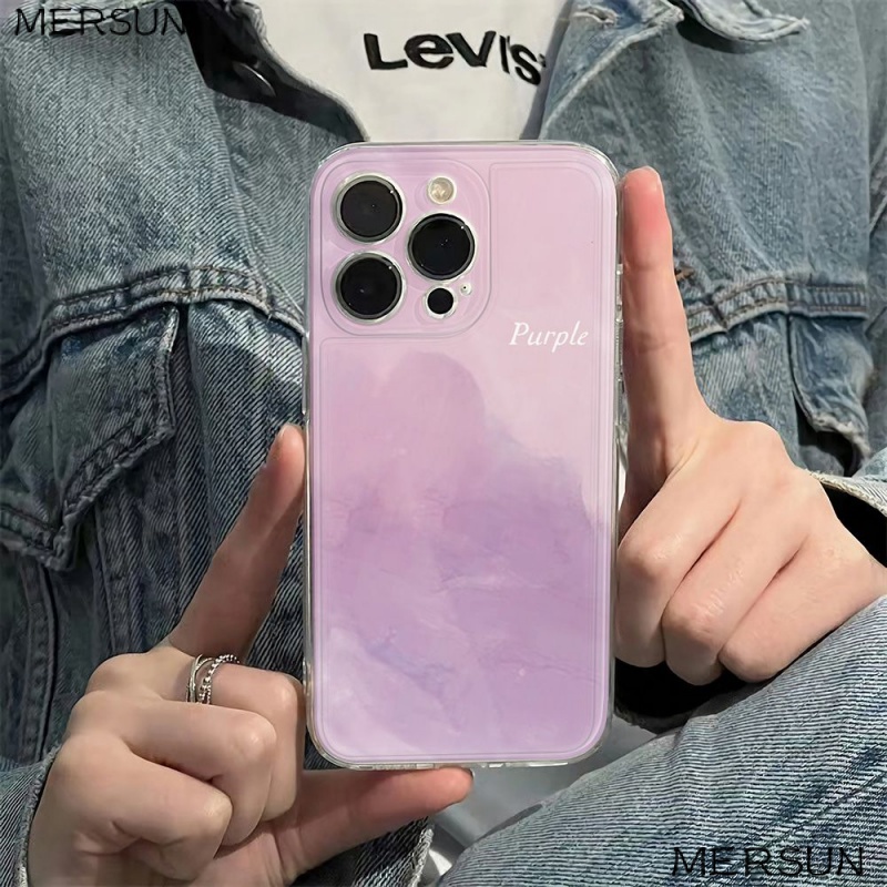 ✅Ốp Điện Thoại Mềm Chống Sốc Màu Tím Cho Iphone 6In 78 13iPhone12max14pro11 Z7WQ