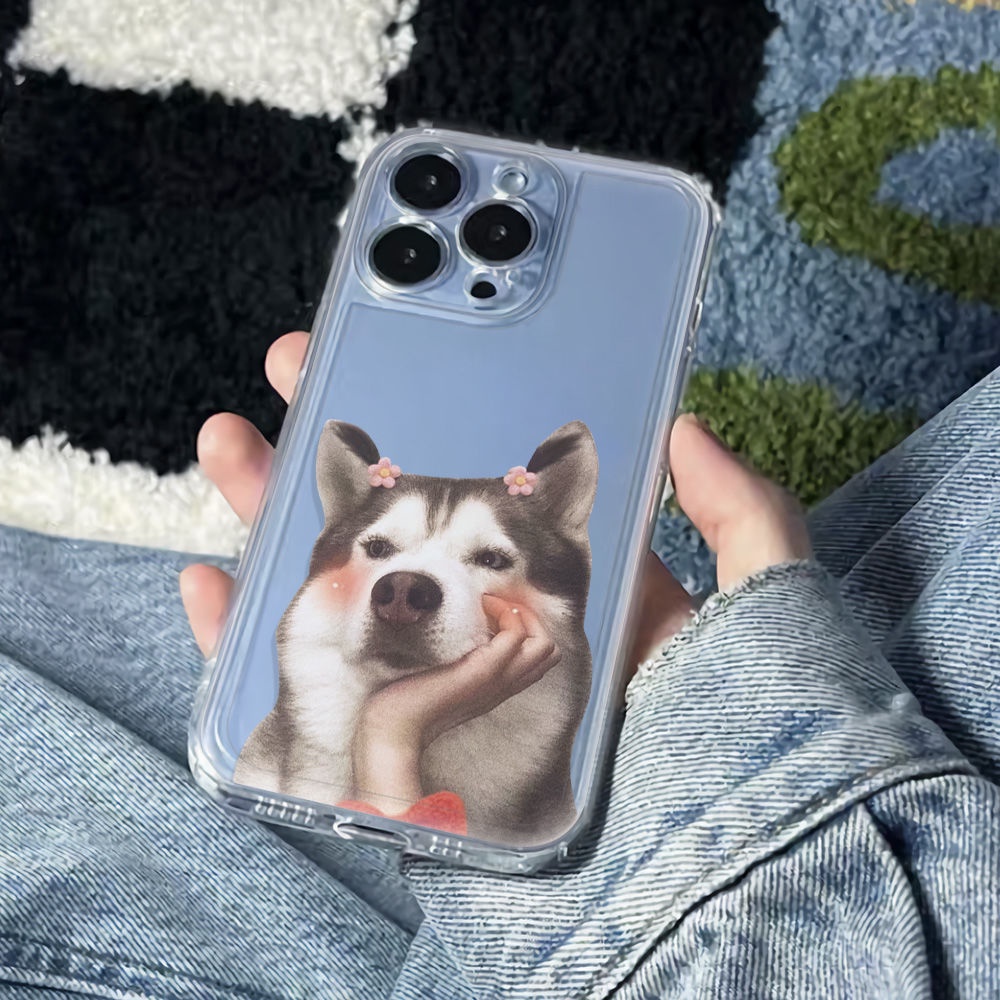 ✅Ốp Điện Thoại Mềm Chống Sốc In Hình Cún 6In LDAK Cho Apple Iphone 7811 plus 14Pro 1213 max