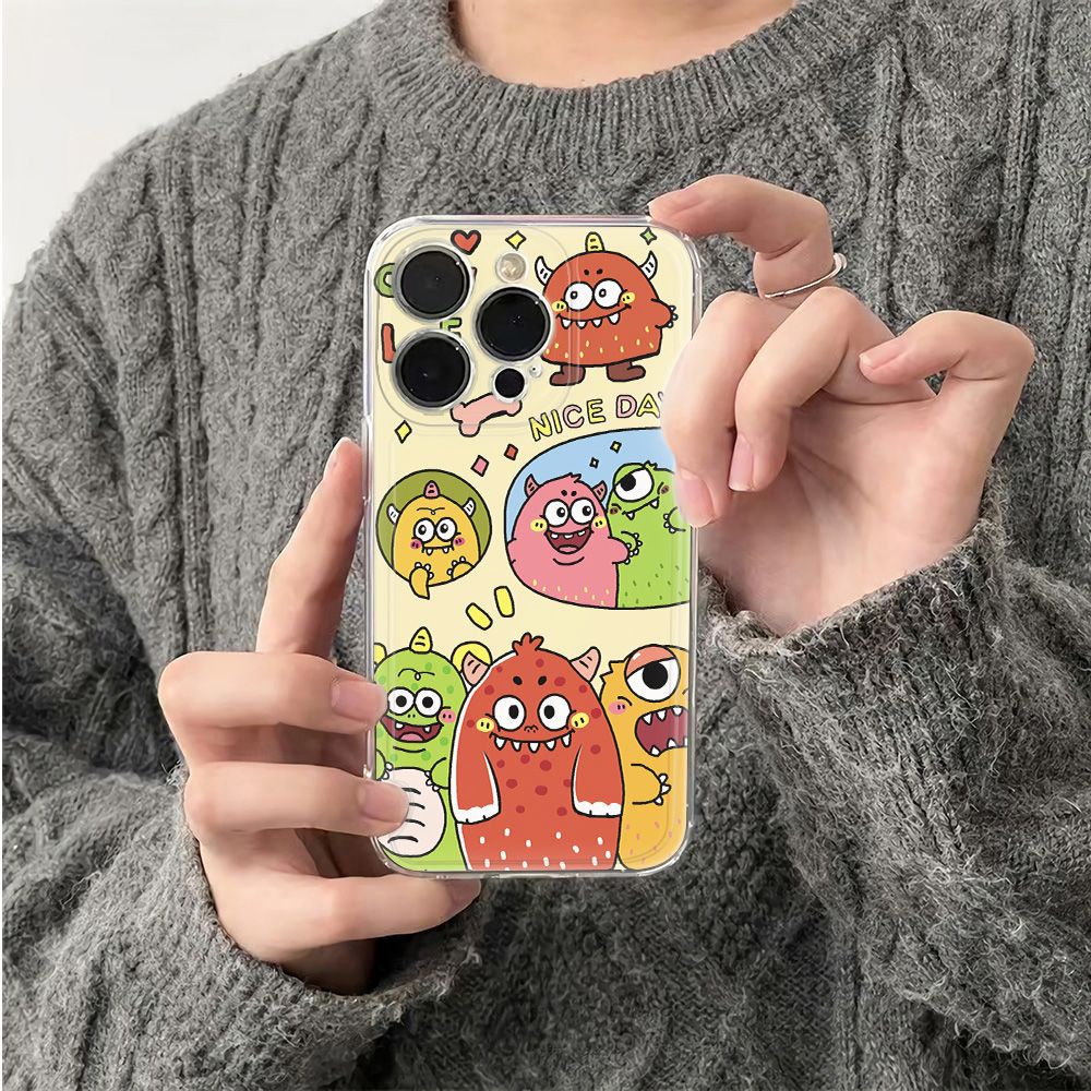 ✅Ốp Điện Thoại Dẻo Họa Tiết Quái Vật LVOH Chống Sốc Bảo Vệ Màn Hình Cho Iphone126In14Pro 11max 7813