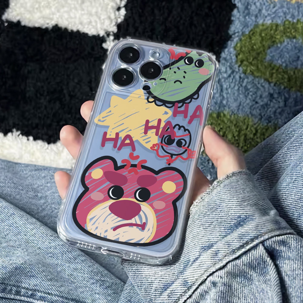 ✅Ốp Điện Thoại Mềm Chống Sốc In Hình Gấu Và Dâu Tây Xinh Xắn Cho iPhone 6S Plus 7814121113Ốp Điện Thoại Đơn Giản Cho max M8XL