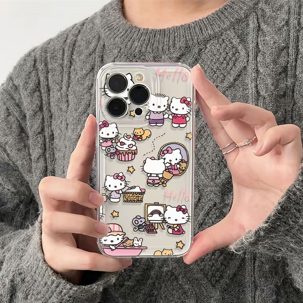 ✅Ốp Điện Thoại Mềm Chống Sốc Hình Hello Kitty Cho Iphone 6Iniphone12Plus max13 11 Apple 14pro 78 EVRH