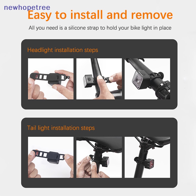 Bộ Đèn An Toàn Trước / Sau 120LM Chống Thấm Nước IP66 Cho Xe Đạp Leo Núi