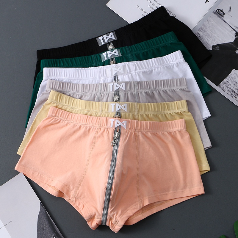 Quần Lót Boxer Khóa Kéo Mềm Mại Chất Lượng Cao Cho Nam