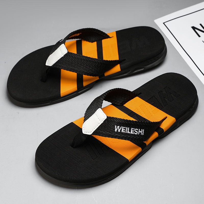 Size 39-46 dép tông dép rencho đep nam dép sandal Dép chống trượt dép nam xốp dép nam sandal dép đi biển dép đen