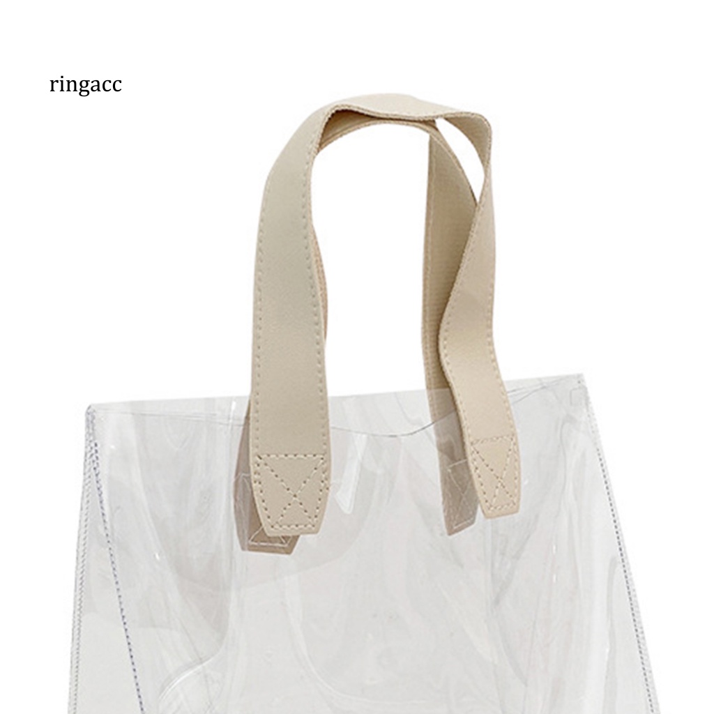 Túi Xách Tote Trong Suốt Sức Chứa Lớn Chống Sốc Chống Mài Mòn Có Tay Cầm Đa Ứng Dụng Cho Học Sinh