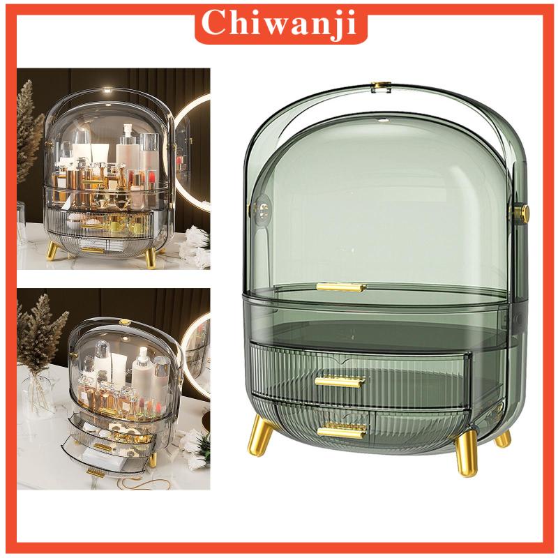 [Chiwanji] Kệ Đựng Mỹ Phẩm / Cọ Trang Điểm / Son Môi Có Tay Cầm
