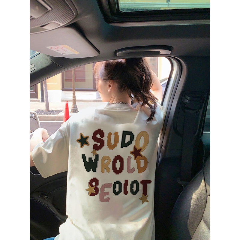 Áo thun NRVP 100% cotton tay ngắn phong cách Hàn Quốc