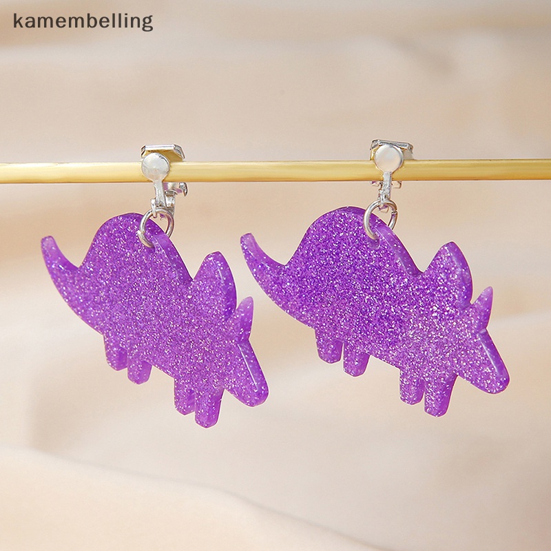 1 Cặp Bông Tai Acrylic Hình Khủng Long Nhỏ Nhiều Màu Dễ Thương Cho Bé Gái