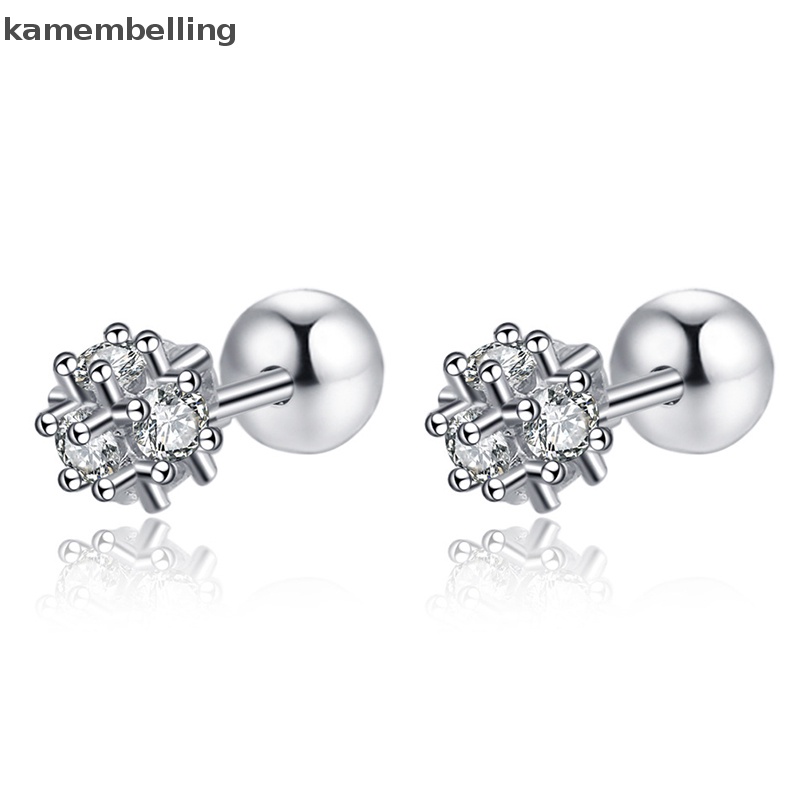 1 Đôi Khuyên Tai Nữ Đính Đá 5mm Thời Trang