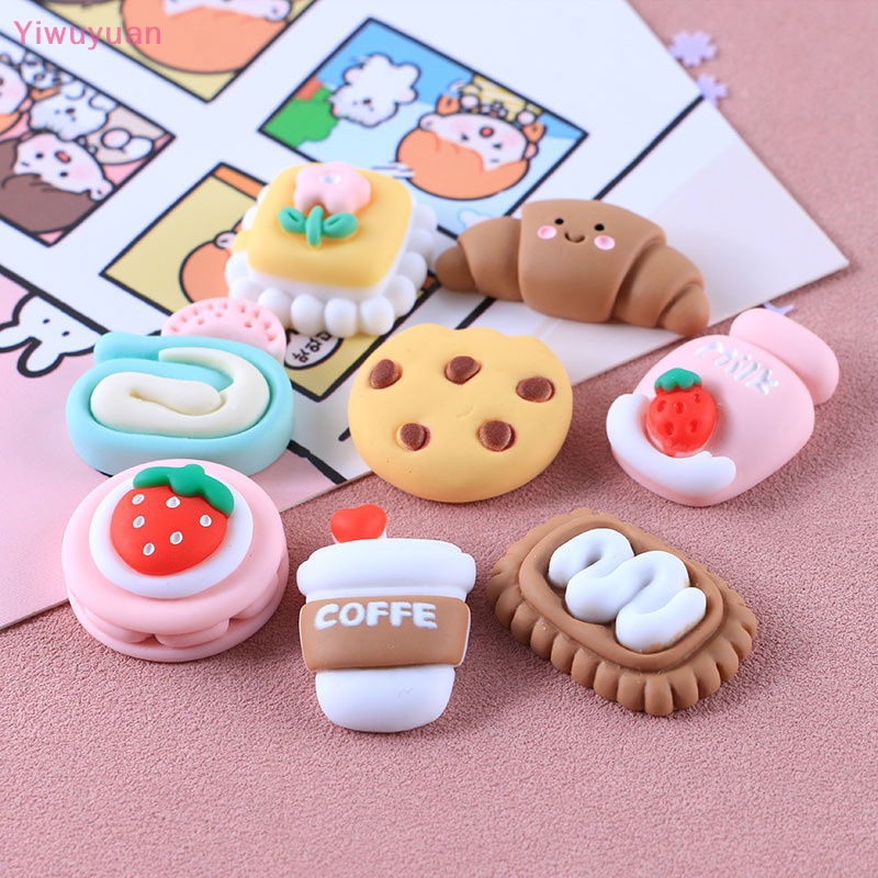 < Yiwuyuan > Set 5 Kẹp Nhựa Resin Hình Trái Cây Dễ Thương DIY Cho Điện Thoại Di Động Và Chơi Tủ Lạnh
