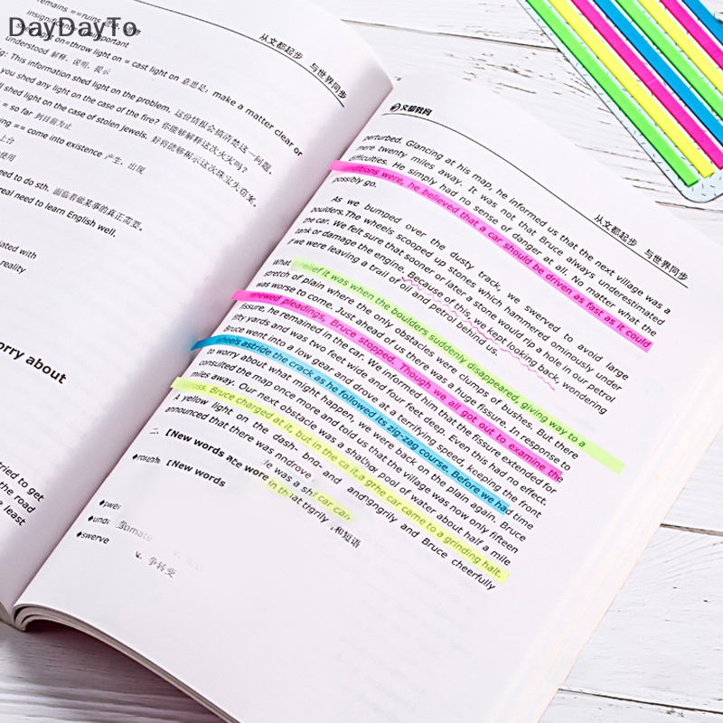 Giấy Dán Ghi Chú Màu Macaron Trong Suốt Dạ Quang