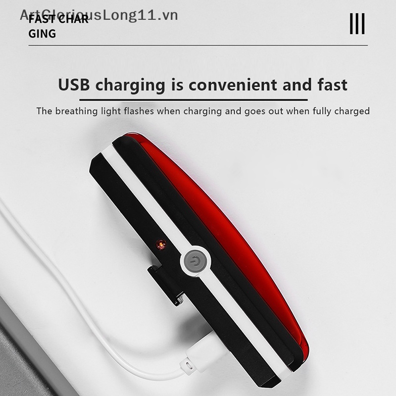 Đèn Led Gắn Đuôi Xe Đạp Có Sáu Chế Độ Chiếu Sáng Chống Thấm Nước ArtGloriousLong