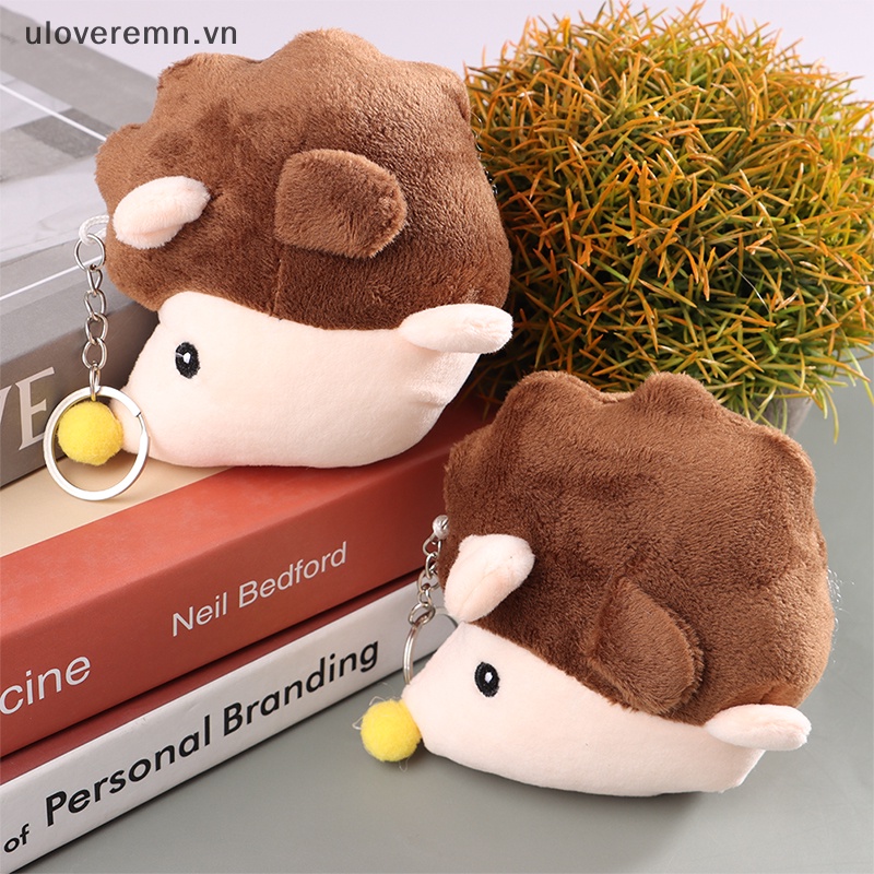 Móc Khóa Hình Nhím Nhồi Bông Mềm Mại Đáng Yêu