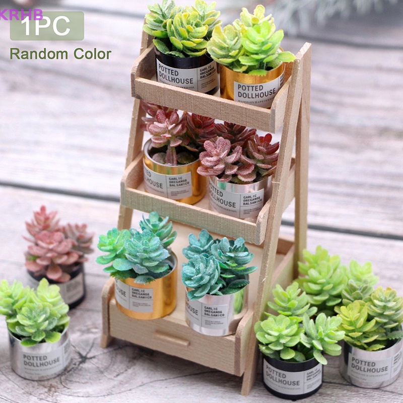 1 Cây Cảnh Giả Trang Trí Nhà Búp Bê Tỉ Lệ 1: 12 Mới