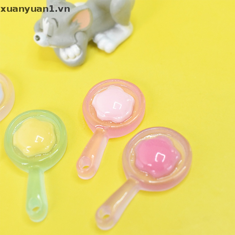 Set 10 Trứng Chiên Đồ Chơi Mini Bằng Nhựa Phát Quang Diy