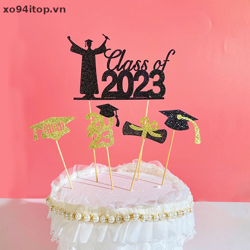 Que Cắm Trang Trí Bánh Kem Hình Cờ Lễ Tốt Nghiệp DIY 2023 VN