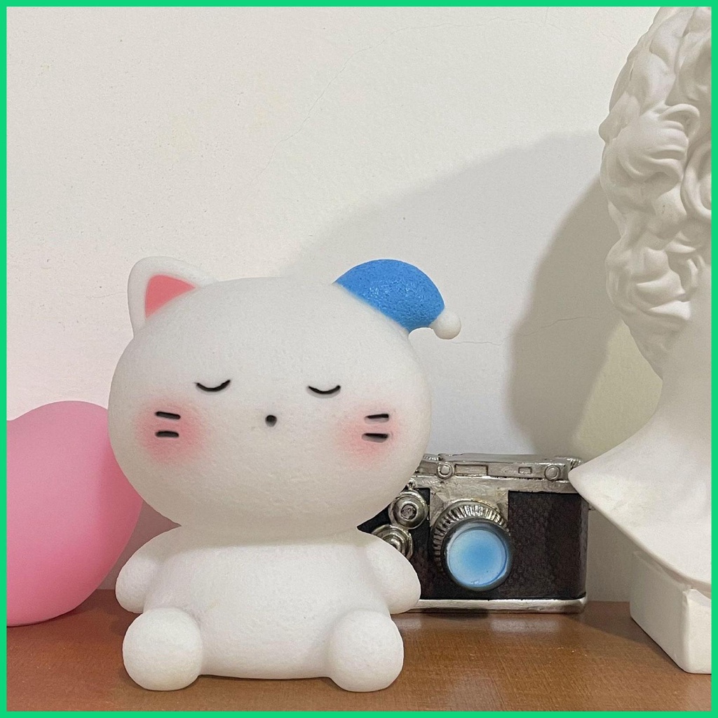 Đèn LED Ngủ Để Bàn Hình Mèo Mềm Mại Không Chói Mắt Di Động